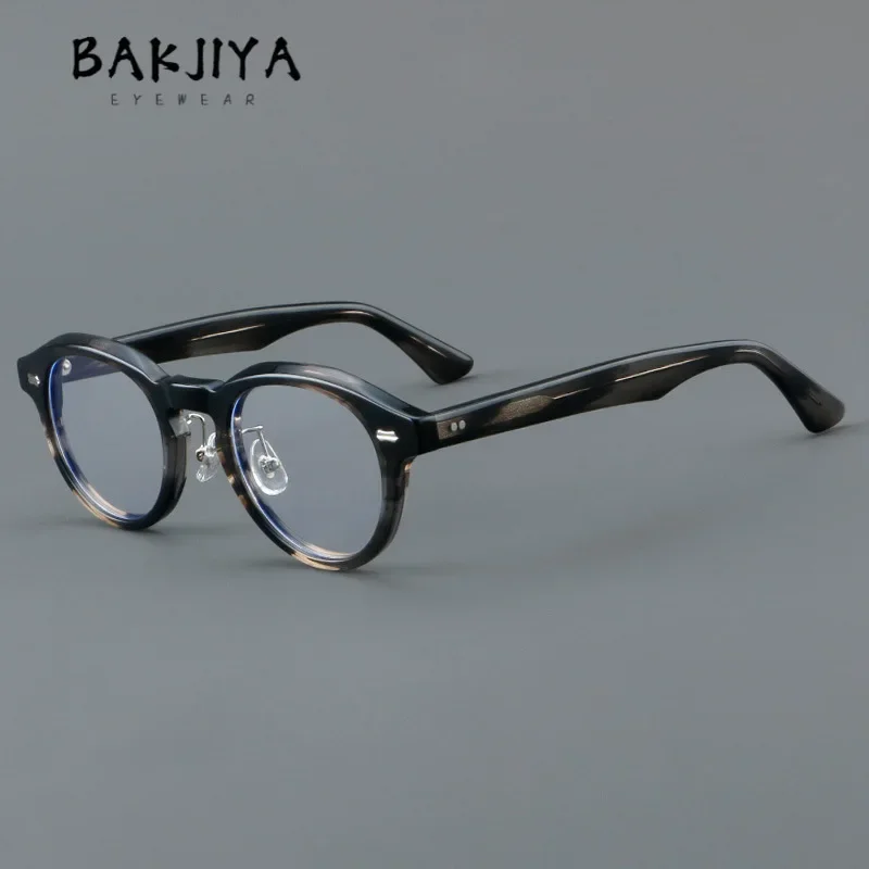 

New Retro Handmade Acetate Frame Glasses Men Women Fashion Design Oval Prescription Eyeglasses Reading Presbyopia Glasses Frame