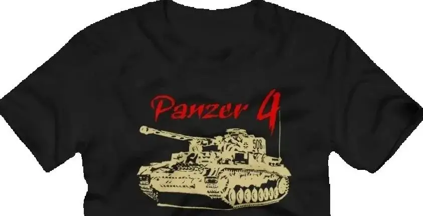

Wehrmacht Panzer IV Assault Gun WK Combat Tank Футболка из 100% хлопка с круглым вырезом и коротким рукавом Летняя повседневная мужская футболка Размер S-3XL