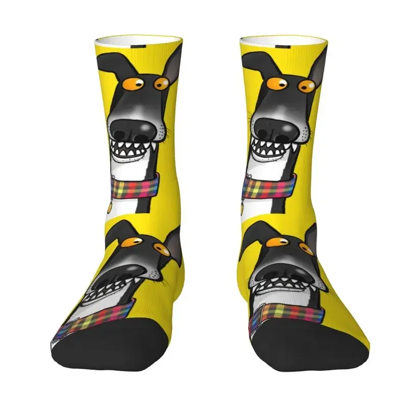 

Teefs Humour Sighthound Mens Crew Socks Unisex Fun Cartoon Italian Greyhound Whippet Dog Spring Summer Autumn Winter Dress Socks