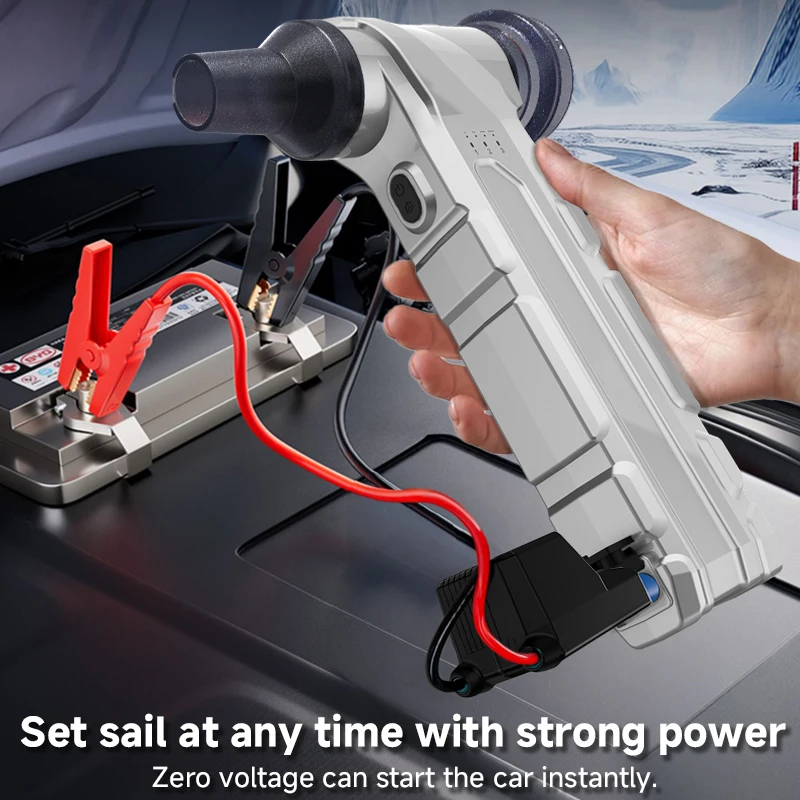 NEW Blower Turbo Jet Fan Car cleaner with Car Battery Emergency Boosters 600A Car Jump Starter Power Bank Portable Car Starter