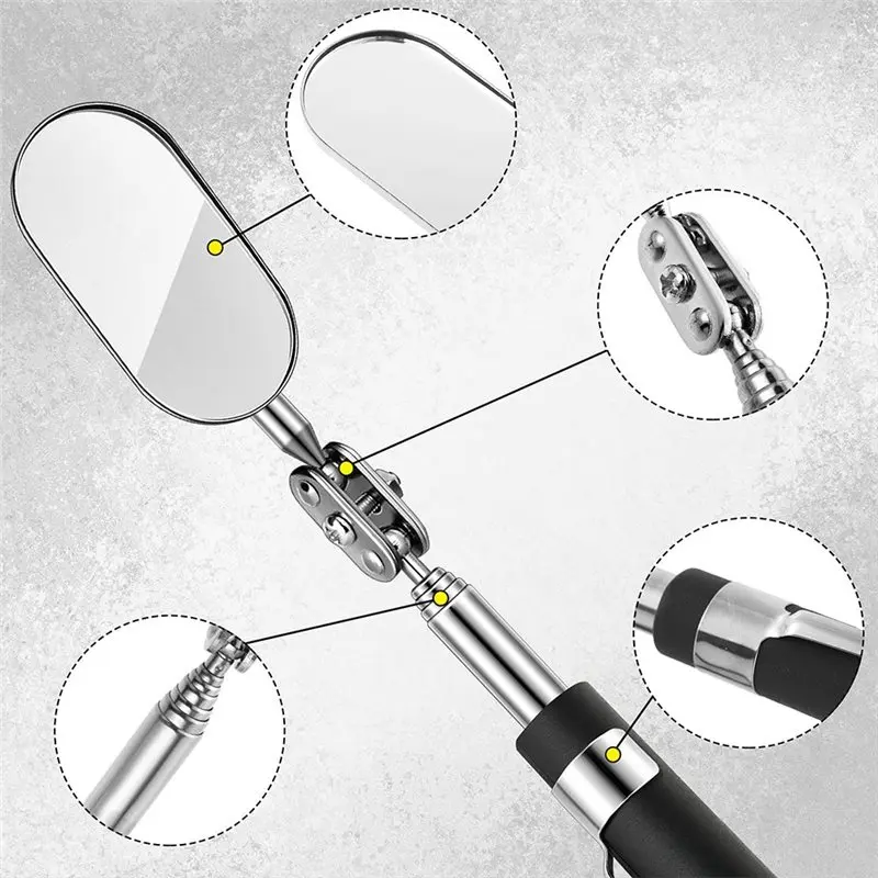 ABZC-For Checking Vehicle Telescoping Inspection Mirror For Eyelashes Mouth Other Small Parts Mirror Inspection Tool