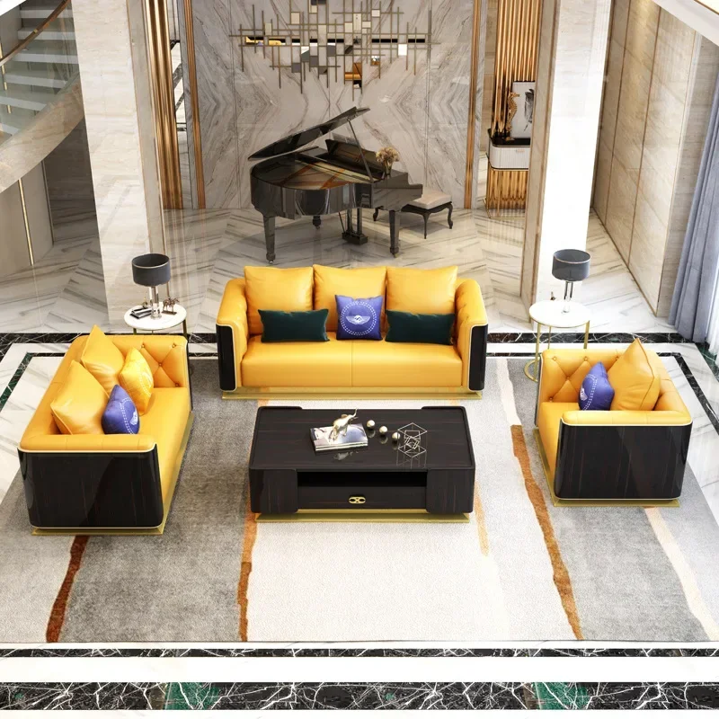 

# Для современных диванов Честерфилд, итальянский комплект диванов из натуральной кожи высокого класса для дома, отеля, мебели для гостиной