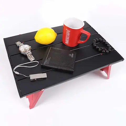 작은 캠핑 테이블 미니 접이식 책상 알루미늄 합금 티 테이블 Toursit 피크닉 배낭 작은 테이블