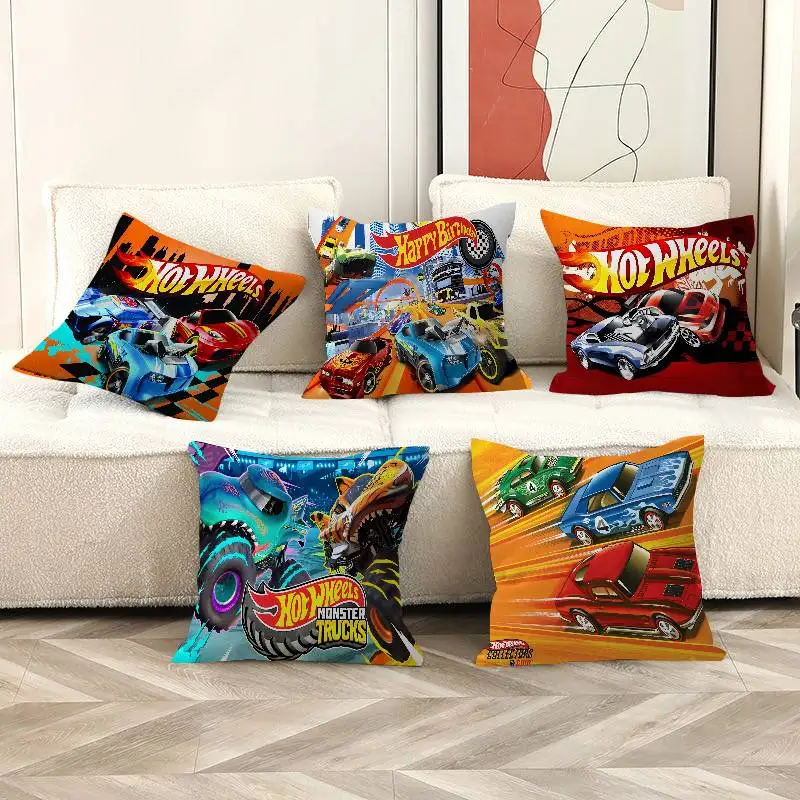 H-Hot Funny W-Wheels Pillow Gift Home Office Decoration Bedroom Sofa Car Cushion Cover Case 45x45