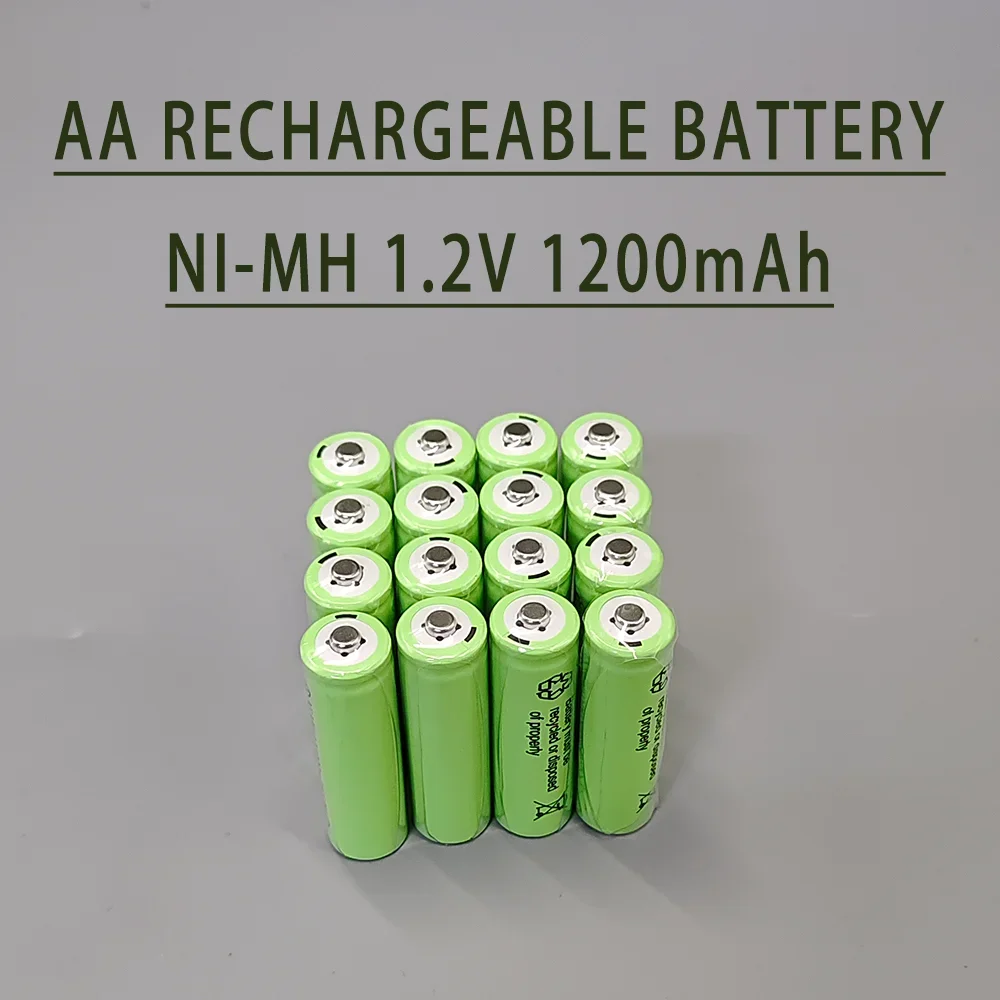 أقصى قدر من الأداء! بطاريات AA قابلة لإعادة الشحن 1.2 فولت 1200 مللي أمبير في الساعة لأجهزة التصريف العالي مثل الكاميرات ومعدات الألعاب ومصابيح LED الكاشفة.
