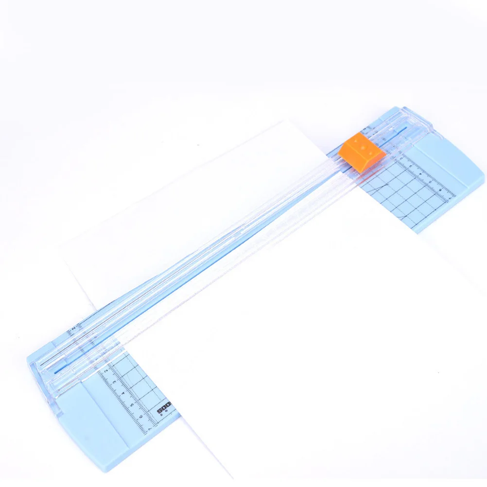

Mini Plastic Paper A4 Manual Sliding Linear Cutter Small Desktop Photo Cutter Clear Scale Multi-Angle Cutting Scratch Prevention