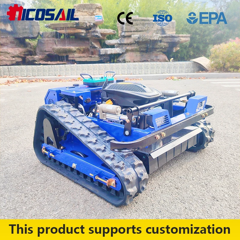Tracked Custom Remote Lawn Mower 45° Max Slope 65dB Low Noise EPA CE Certified for Garden Maintenance (Residential Quiet Custom)