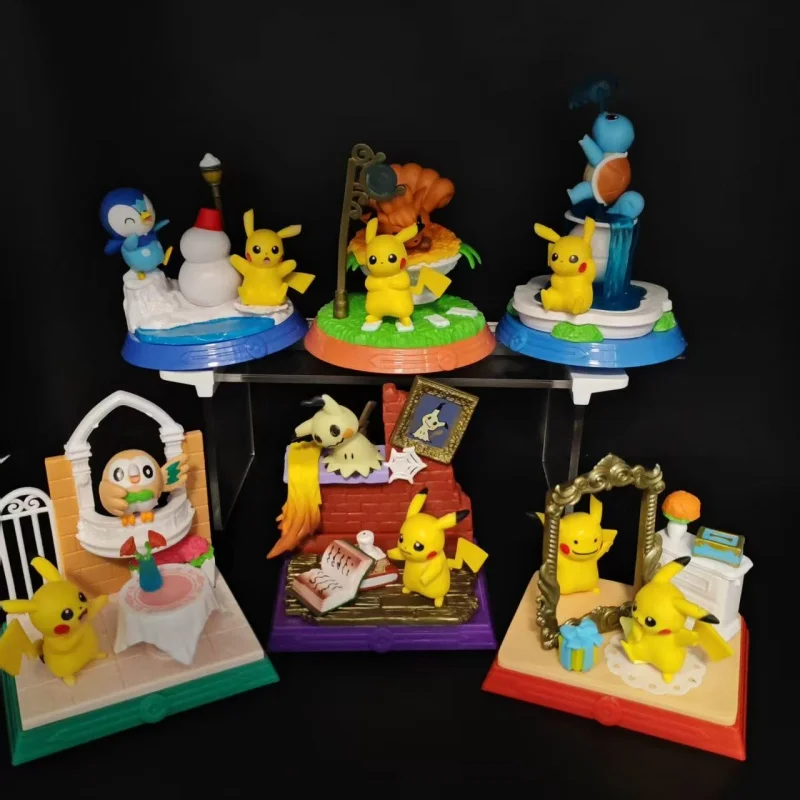 

Cartoon Anime Pocket Monsters Elf 30th Anniversary Pikachu Series Blind Box Commemorative Limited Scene Desktop Decoration Gift