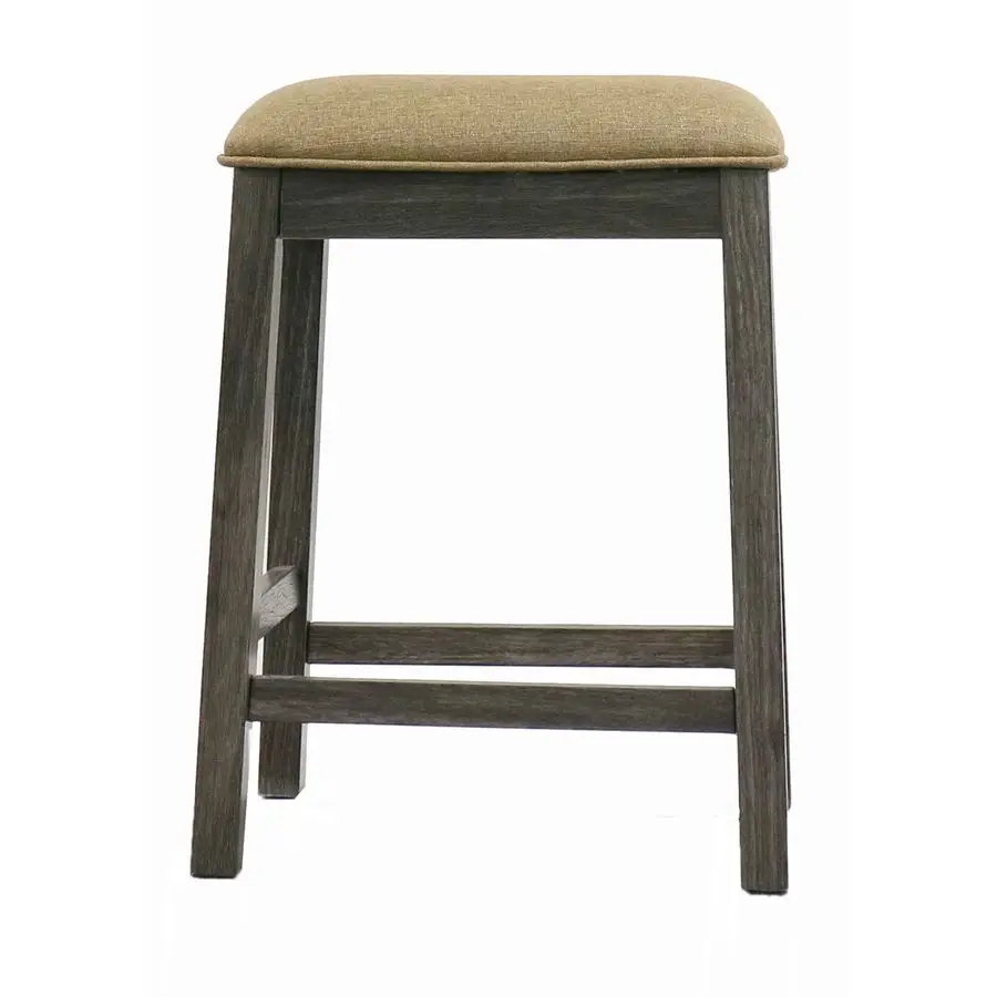 Counter Stool Set of 2, Counter Height Stools 24 Inch Upholstered Bar Stools for Kitchen Counter Grey