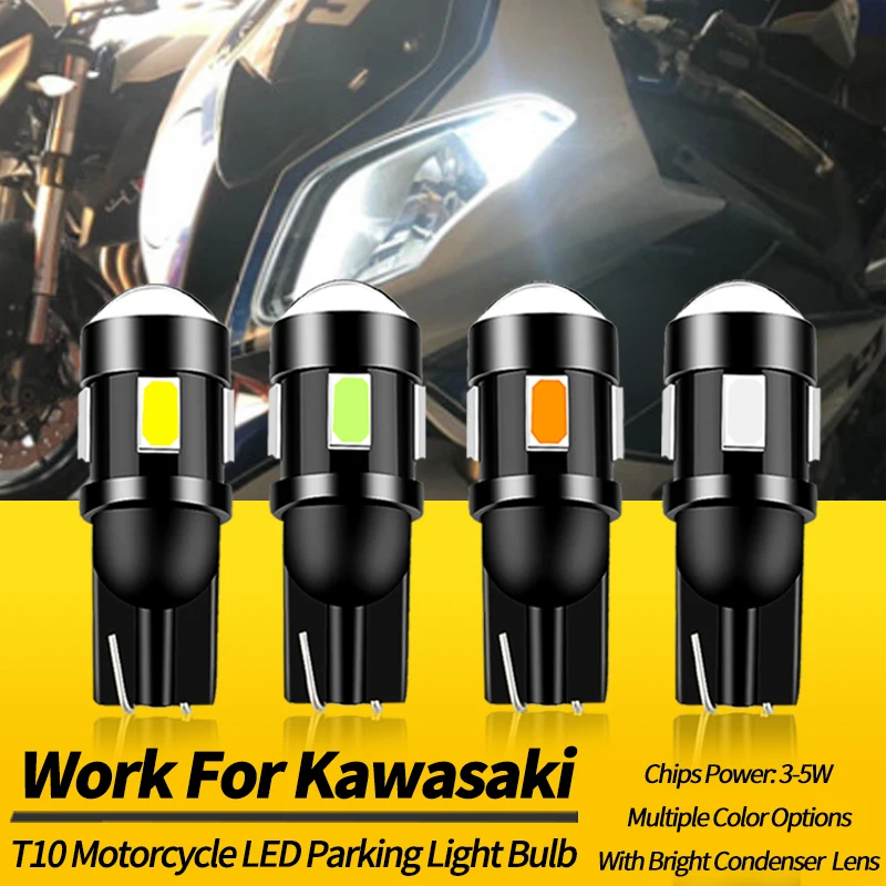 2PCS T10 W5W LED Motorcycle Parking Position Lights Bulbs Canbus For Kawasaki ZX6R ZX9R ZX10R ZX12R ZX14 ZZR600 ZZR1200 ZZR1400