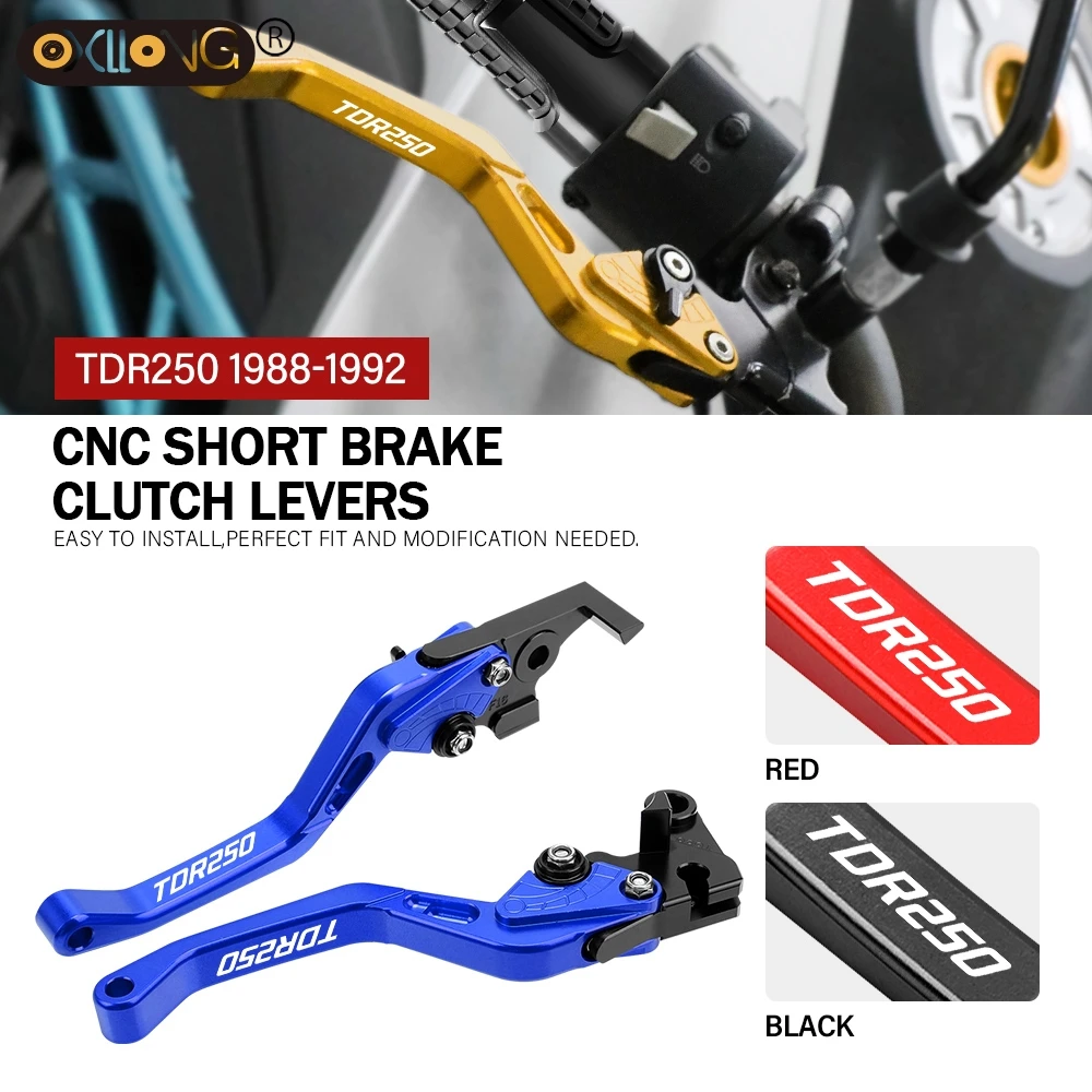 

CNC Aluminum Motorcycle Short Brake Clutch Levers Accessories Parts For YAMAHA TDR250 1988 1989 1990 1991 1992 TDR 250