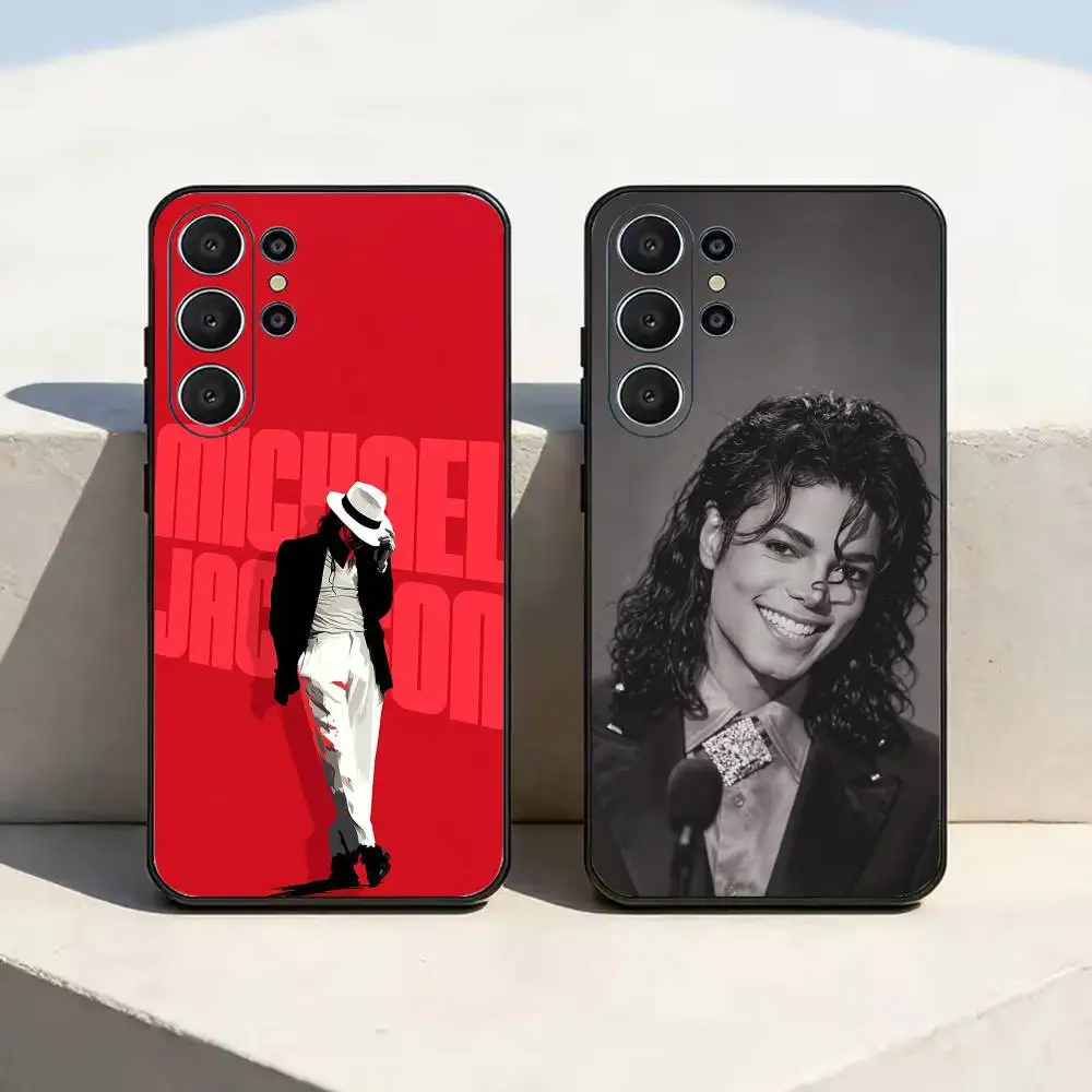 K-King of Pop M-Michael Jackson   Phone Case For Samsung S25,S24,S21,S22,S23,S30,Ultra,S20,Plus,Fe,Soft Silicone Black Cover