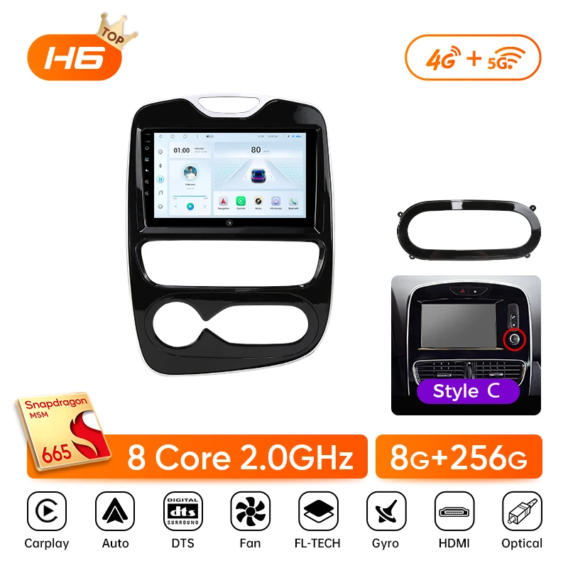 Ainavi Autoradio Voor Renault Clio 4 2012 2013 2014 2015 2016 2017 2018 Draadloze Carplay Android Auto Multimedia 2 Din autoradio