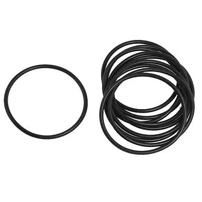 10 Pcs 50mm x 2.5mm x 45mm Mechanical Black NBR O Rings Oil Seal Washers