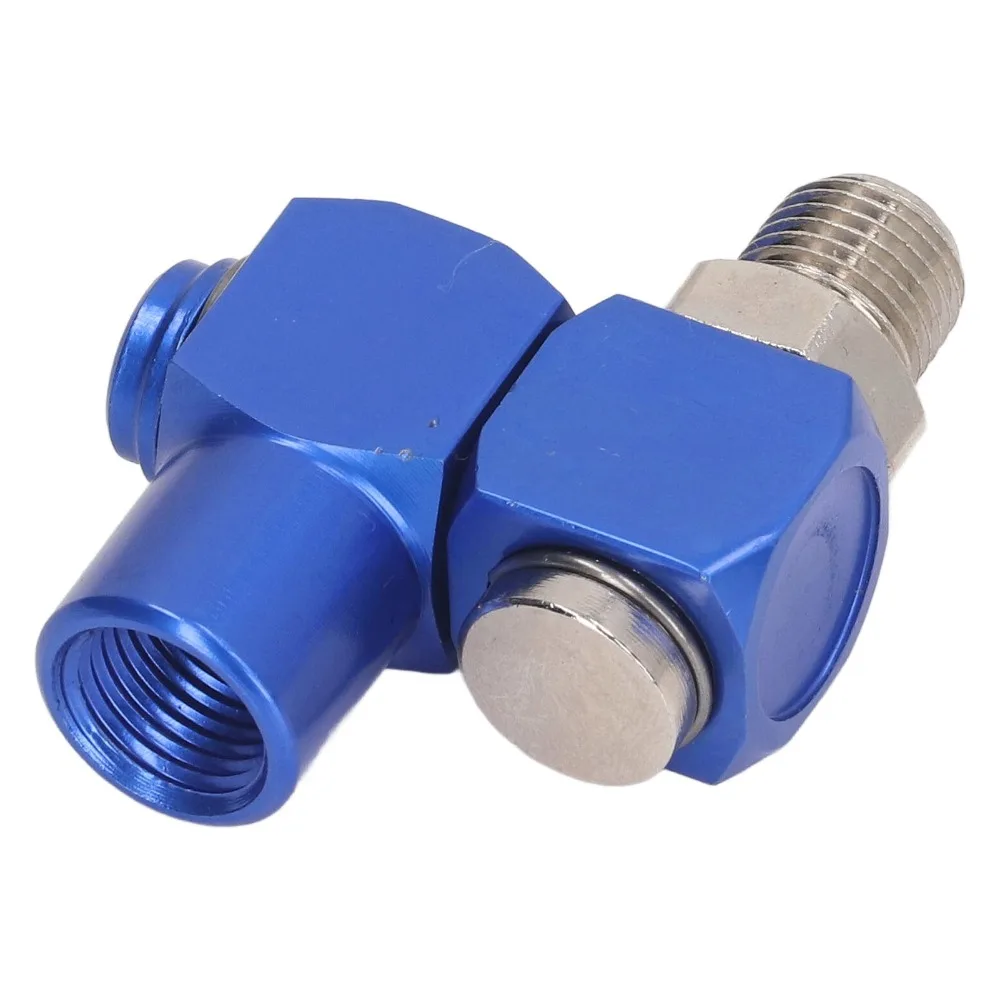 4PCS 1/4in NPT Thread Air Hose Connector 150PSI Rated Anodized Aluminum Pneumatic Tool Adapter Hardened Steel Core