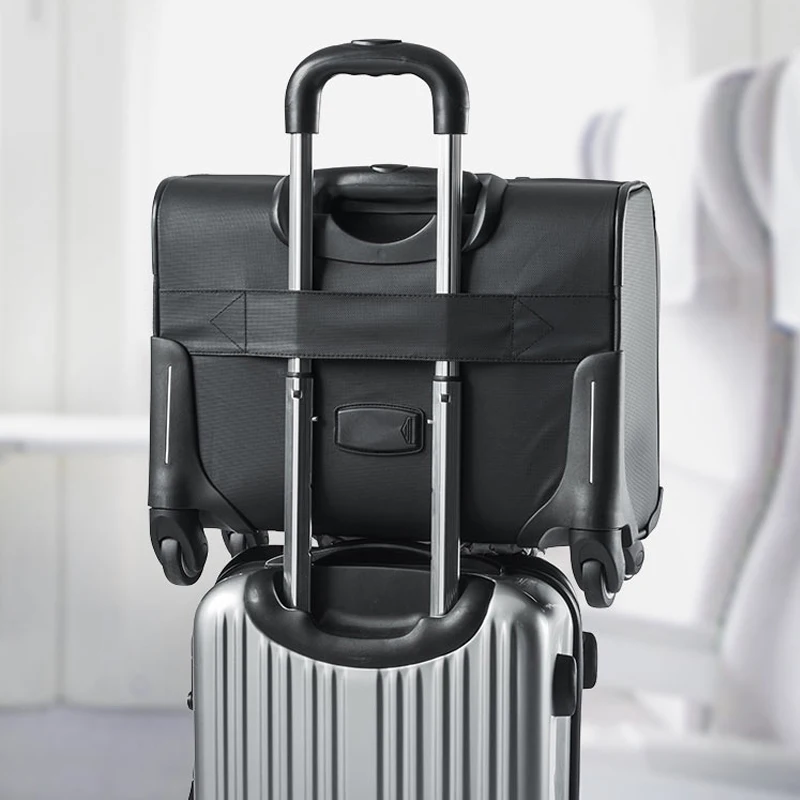 Maletas de viaje para hombre, equipaje rodante, equipaje de mano, carrito de viaje para ordenador portátil de 14 pulgadas, Maleta de embarque de negocios impermeable