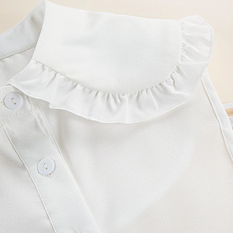 Y166 Sweet Decorative False Collar Large Lapel Detachable Half Shirt