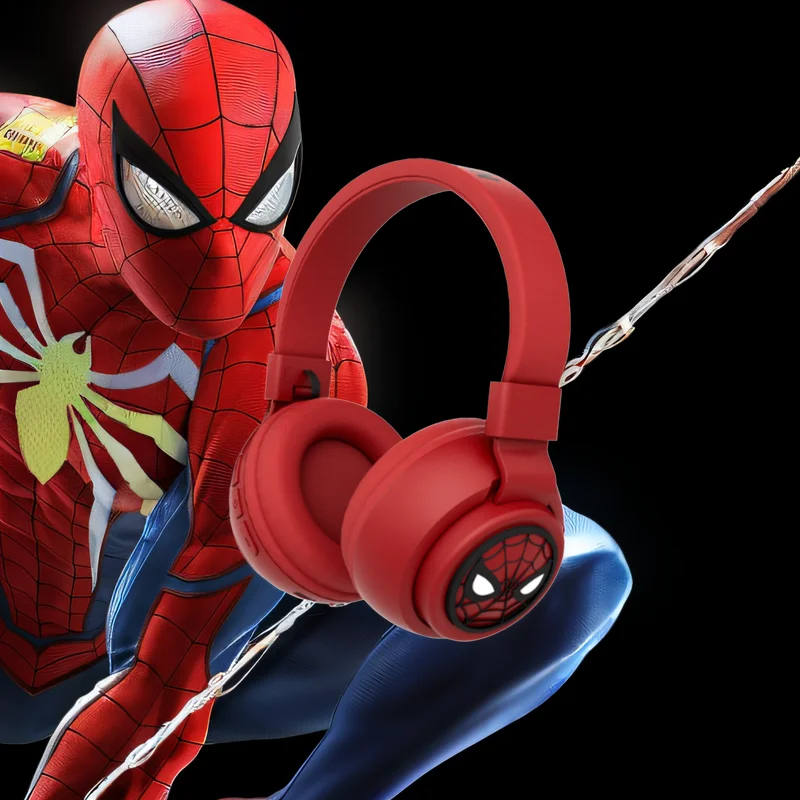 Disney Bluetooth Headphones X3 Spider-Man Wireless Earphones Bluetooth Foldable HIFI Sound Headsets for Kids Anime Cartoon