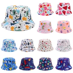 2 3 4 5 Years Old Boys Girls Bucket Caps for UV Protection Cotton Sun Hats Summer Spring Outdoor Visor