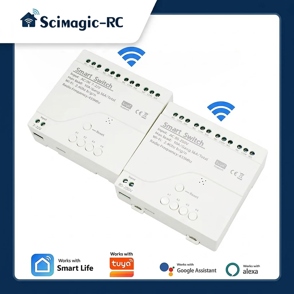 

Retrofit Automation Module DIY Smart Home PCB Voice Activated wifi Relay Board for Lamp ,Curtain Motor Works with Tuya Alexa