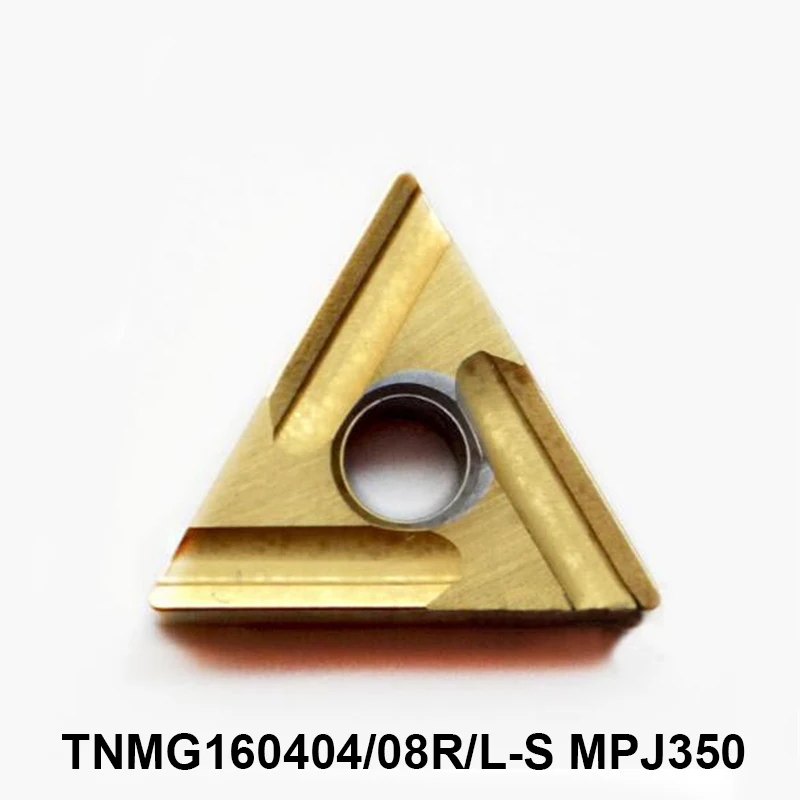 TNMG-insertos de carburo de acero inoxidable, accesorio Original TNMG160404, TNMG160408-38-SS, TNMG160404L-S, TNMG160404R-S, MPJ350, 10 piezas