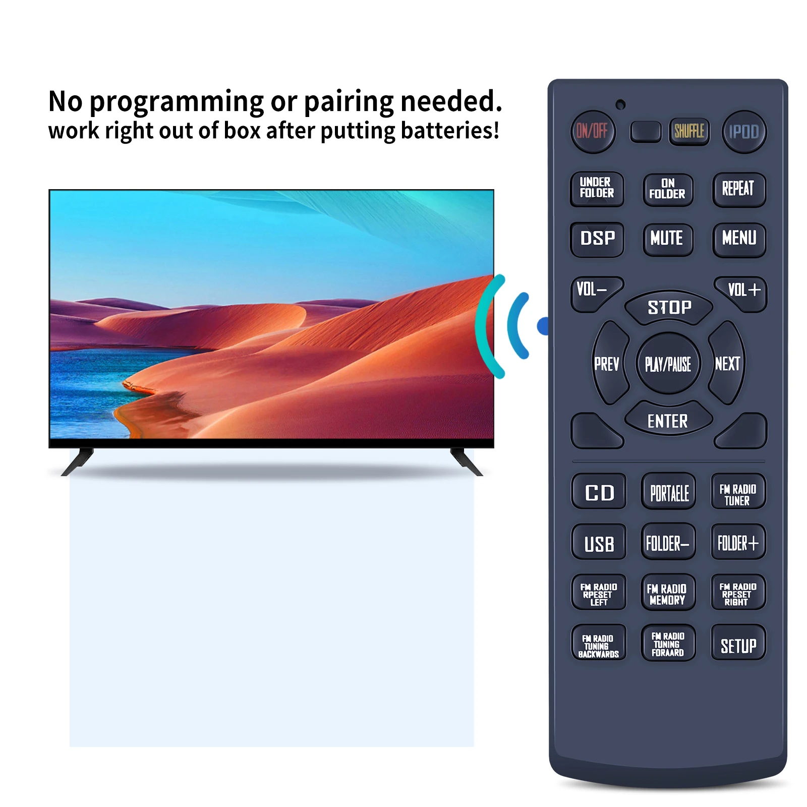 New Replacement Remote Control For Yamaha WS19340 CRX-040 MCR-040