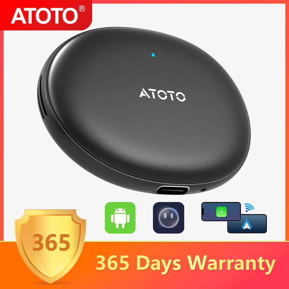 ATOTO Smart Car Android System AI TV Video Box Radio Stereo Screen Ring Kit Wireless Carplay Android Auto Player Adapter AD5