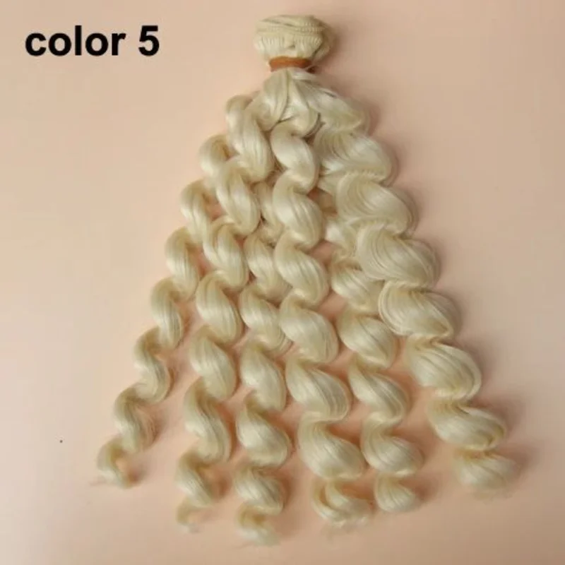 1 peça 20cm de comprimento excelente alta qualidade cabelo de boneca grosso 1/3 /1/4 1/6 bjd encaracolado perucas bjd cabelo de boneca sd