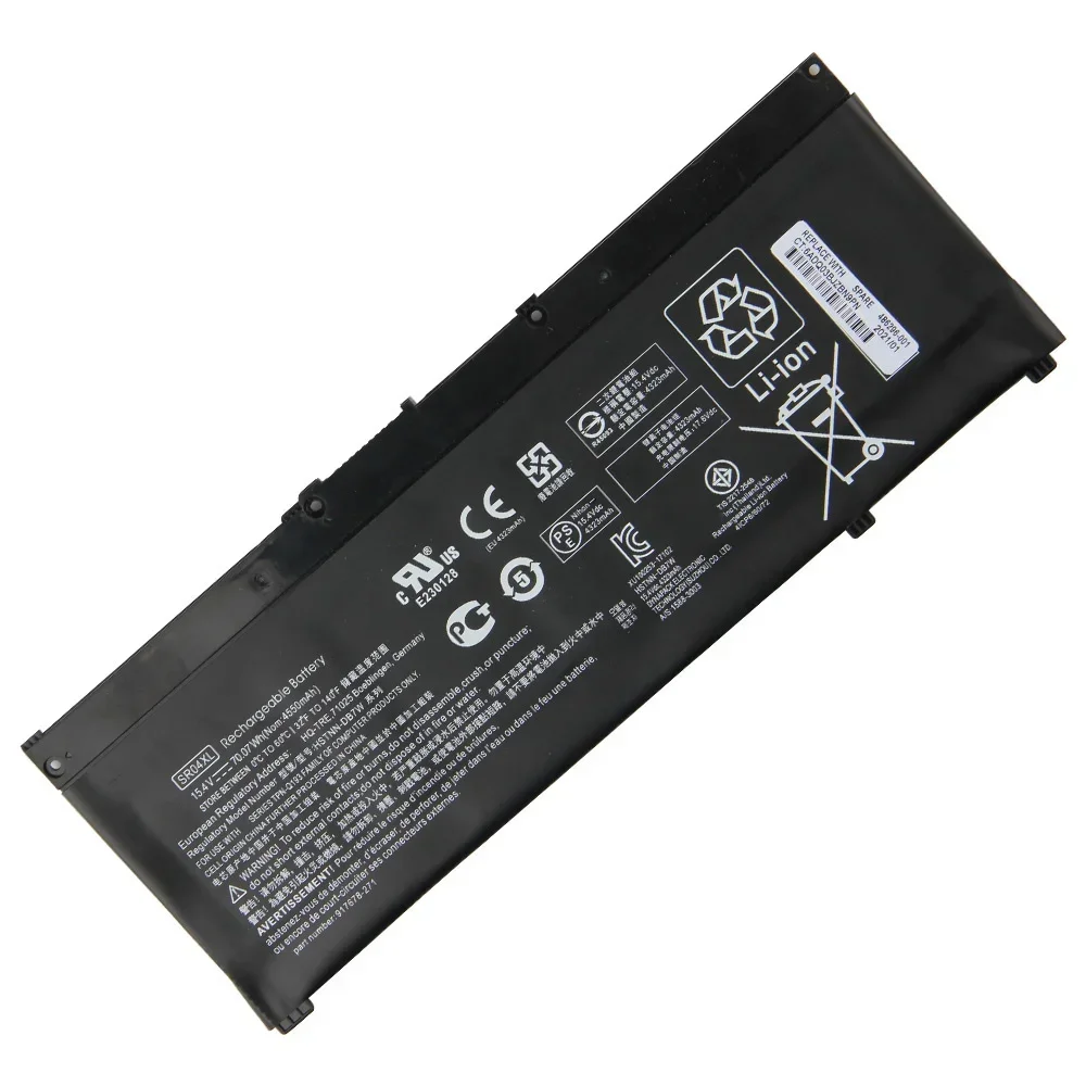 Replacement Battery SR04XL SR03XL For HP 15-CE 15-CB15-DC 15-CX HSTNN-DB7W TPN-Q211 TPN-Q193 TPN-Q194 TPN-C133 TPN-C134 Omen 15