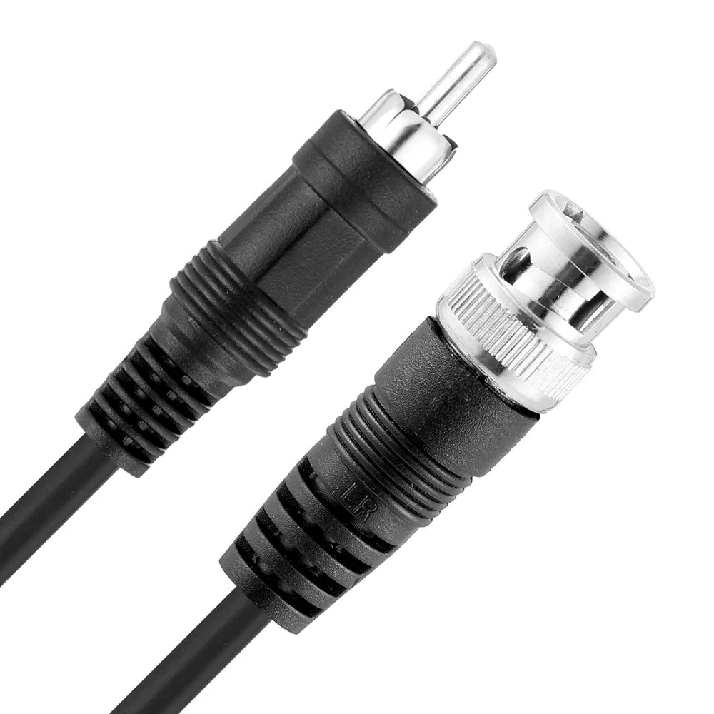BNC to RCA Adapter Cable RCA Male to BNC Male Composite Video Connector Cable for Surveillance CCTV Camera System