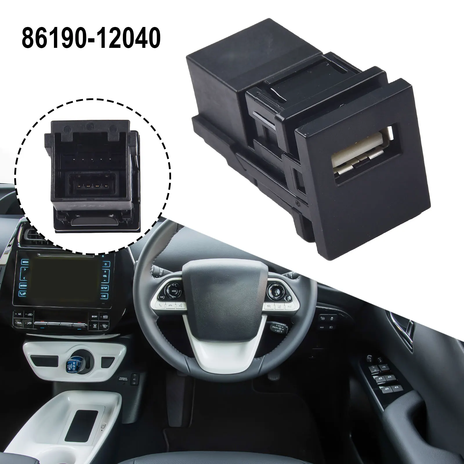 

Brand New Auxiliary USB Port Interface Easy Installation Parts Replacement Spare For Toyota For Prius For Rav4