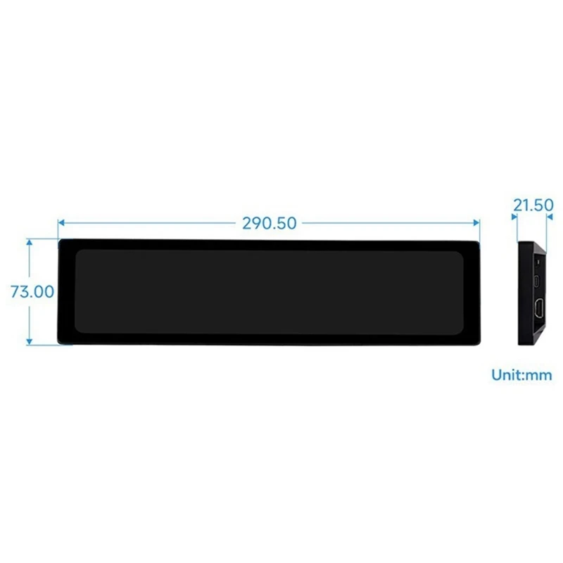 A99E-11.9Inch IPS Condensatore Schermo Display HD 320X1480 Hi-Fi Altoparlante Schermo ausiliario del computer per Raspberry Pi