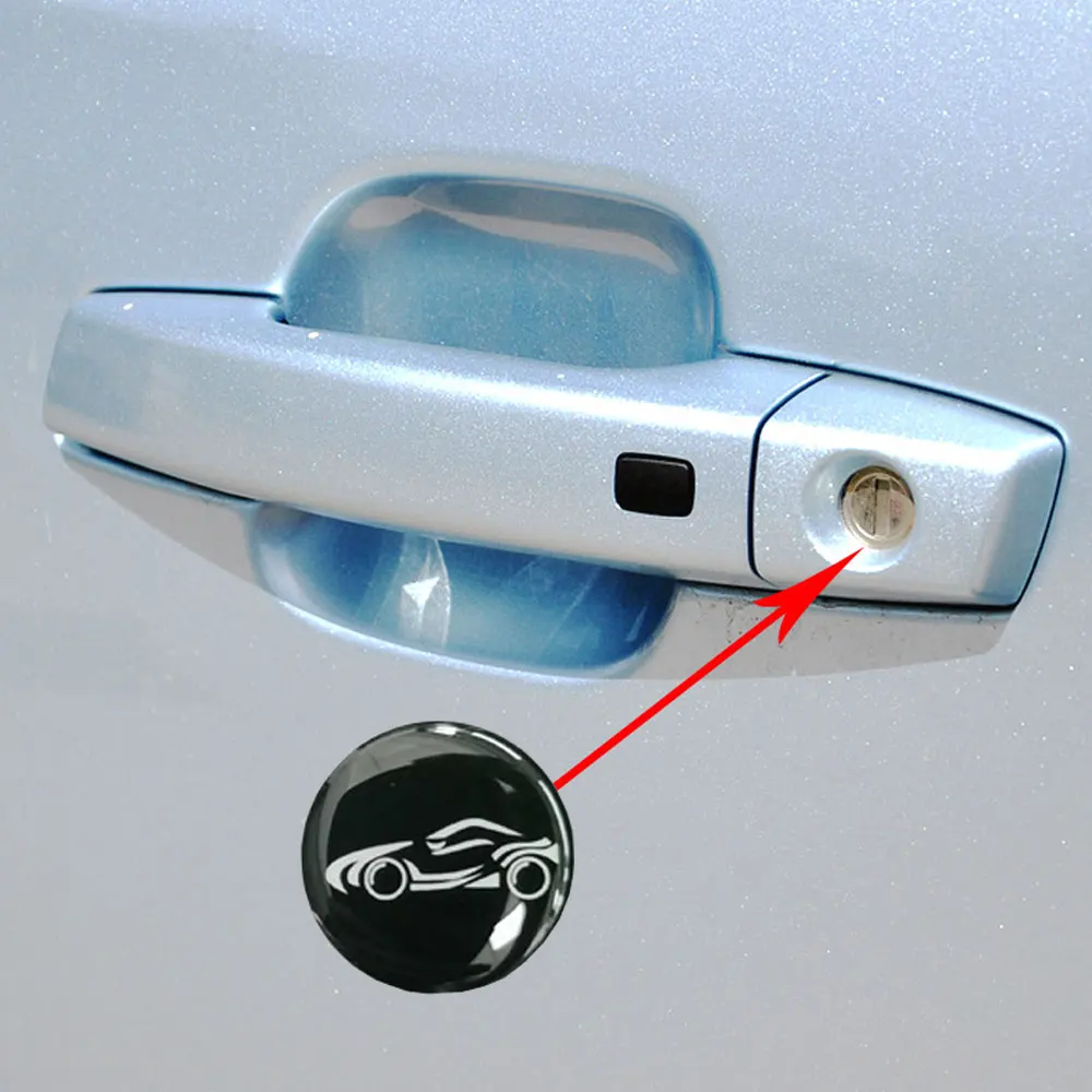 4Pcs 20mm Car Lock Protection Stickers Car Lock Keyhole Stickers Decoration Decal Protection Universal Car Exterior Accessories