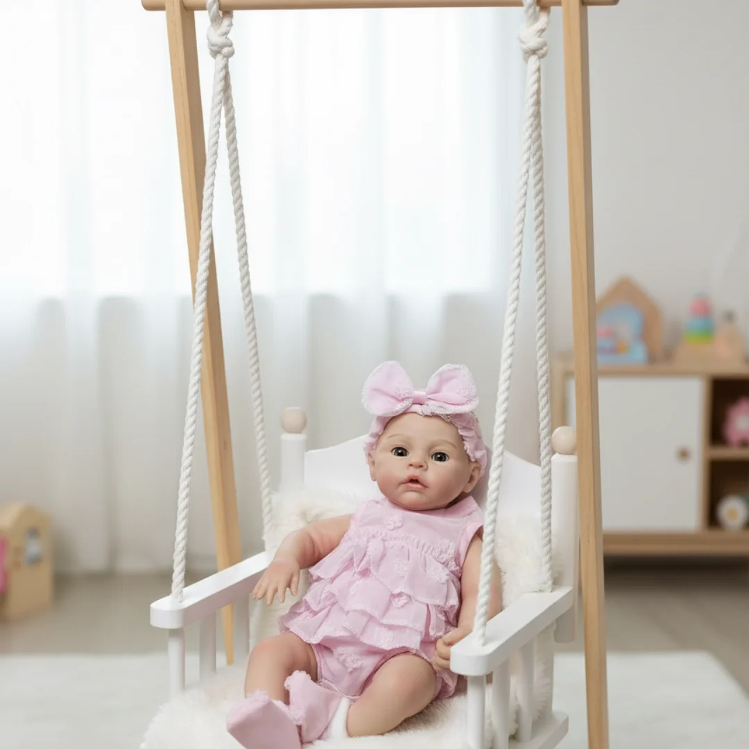 2 ensembles de vêtements bouche ouverte 33cm prairie bebe reborn de silicone fille poupée avec peinture à la main peau lavable réaliste nouveau-né poupée