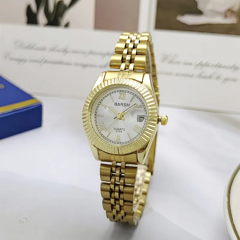 Orologio da donna di design di marca di lusso Orologio da polso al quarzo con quadrante alla moda Orologio da donna dorato casual Regali Reloj De Mujer di alta qualità