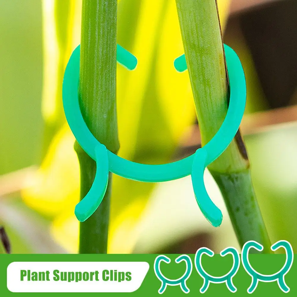 

100PCS Plant Support Clips,Secured Plastic Plant Clips Reusable Garden Clips For Climbing Plants,Tomato Plant Support Vine E0I4