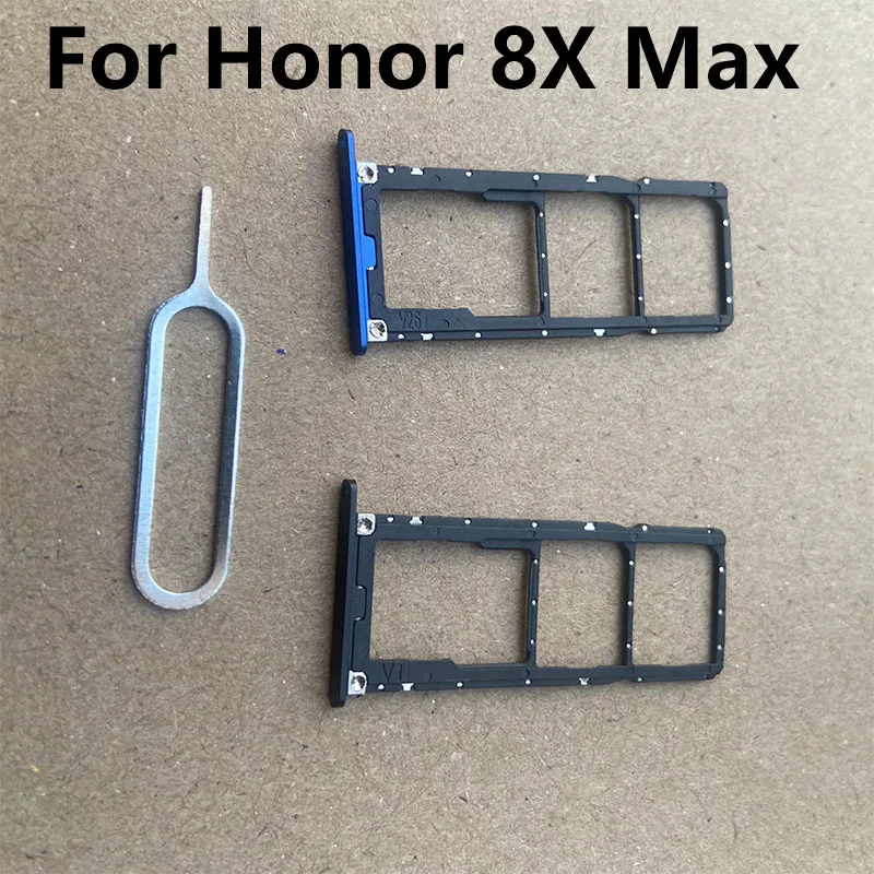 New For Huawei Honor 8X Max Sim Card Tray Slot Holder Socket Adapter Connector Repair Parts Replacement