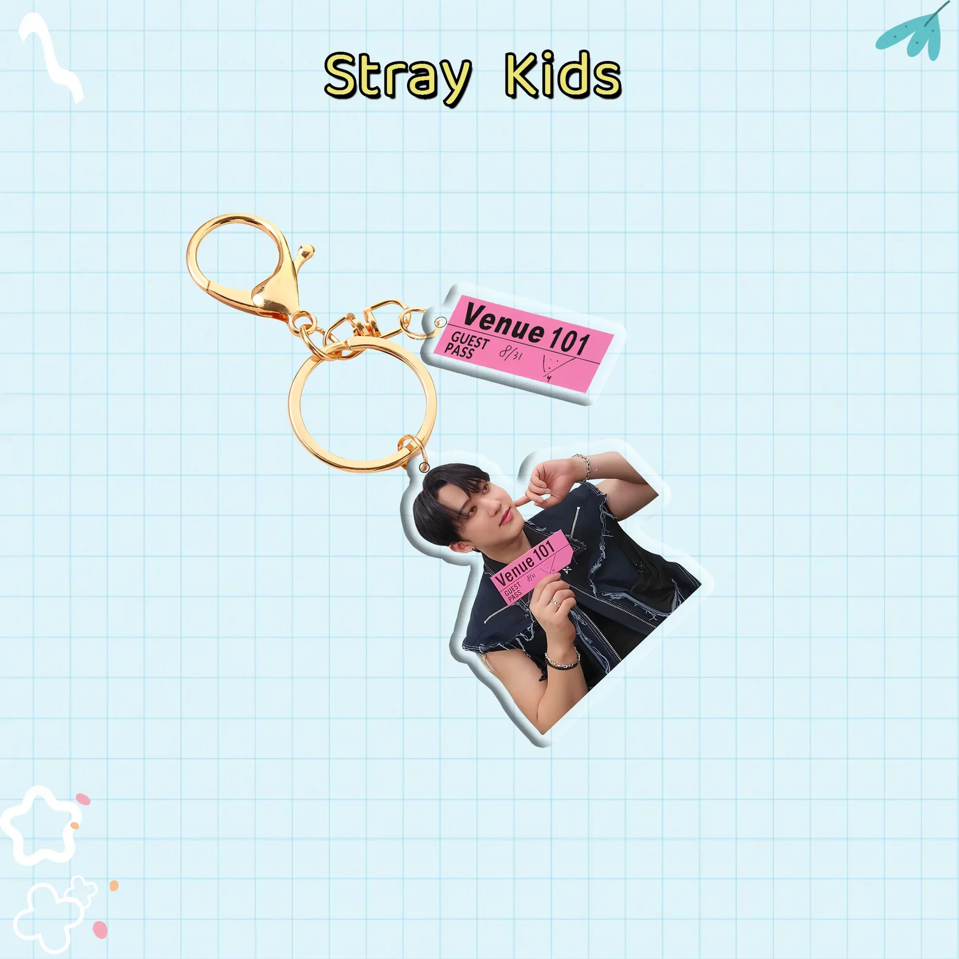 Lee Min-Ho Seo Chang-Bin Hwang Hyun-Jin Acrylic Keyring Korean Boy Group's New Humanoid Pendant Keychain Figurine Collectible