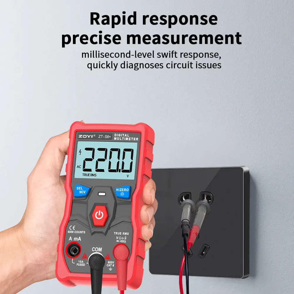 ZOYIZT-S6+Automatic digital multimeter shift-free intelligent high-precision anti-burn maintenance multimeter