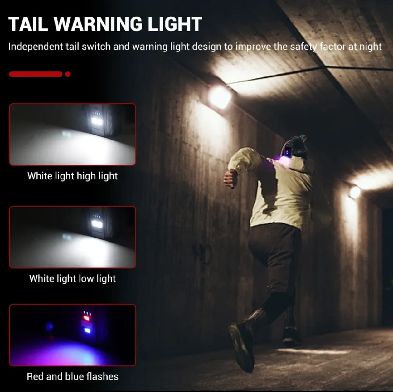 550000000LM High Power LED Headlamp Rechargeable Lamp With Warning Light Fishing Head Torch Most Powerful Headlight For Camping