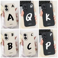 For Oppo A18 A38 Case Fashion Lucky Name Letters Cover Shockproof Phone Case For Oppo A38 A 18 OppoA18 OppoA38 Soft Fundas Coque