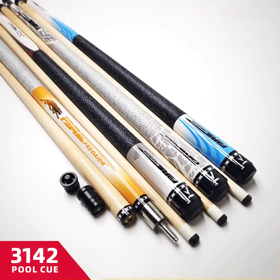 PREOAIDR 3142 P-9 Maple Pool Cue Shaft 13mm Tip Irish Line Low Deflection Pool Stick with Uni-lock Joint Billard Cue