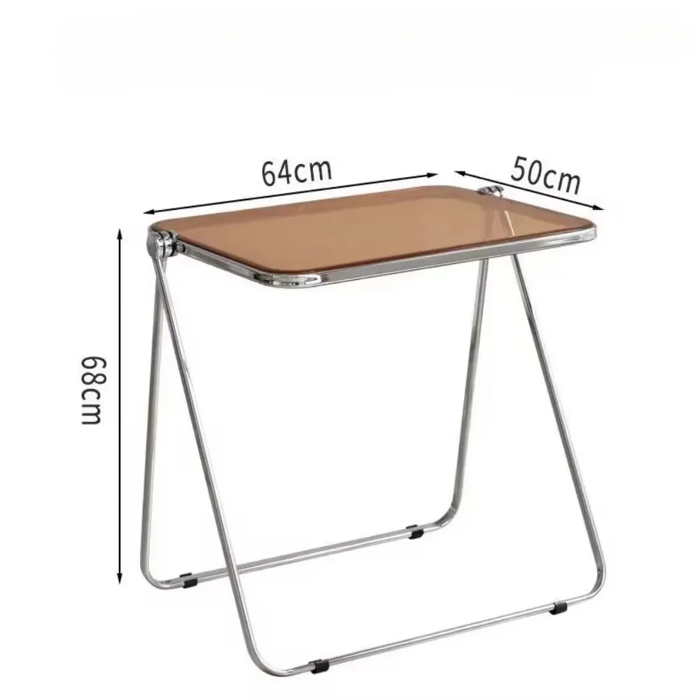 Acrylic Folding Desk Portable Transparent Study Desk Bedroom Balcony Computer Table Modern Simple Home Furniture Office Table