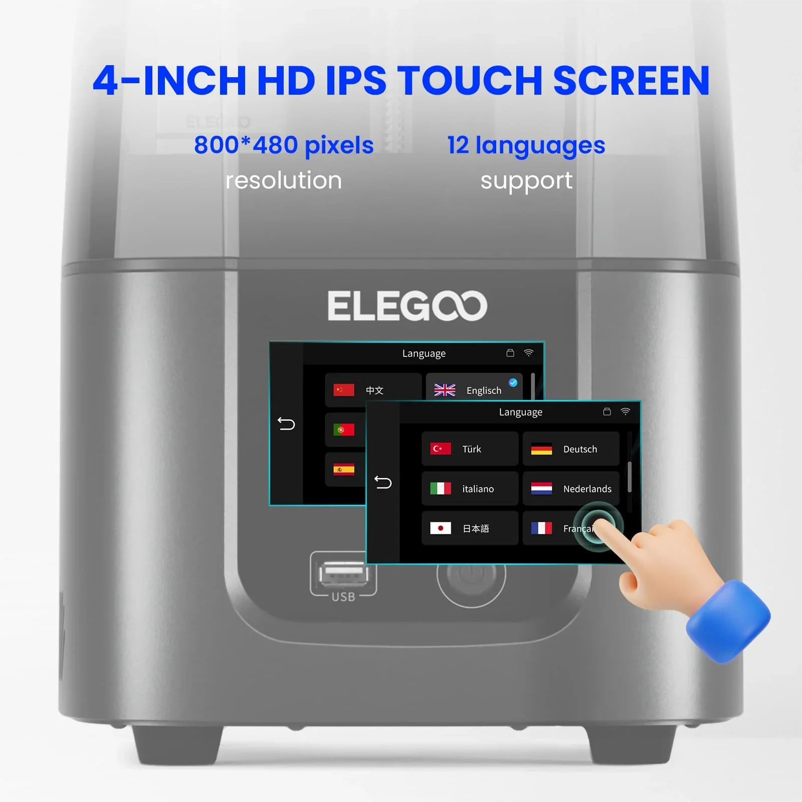 ELEGOO MARS 4 ULTRA 9K Mono MSLA Impresora 3D con LCD 9K de 7\