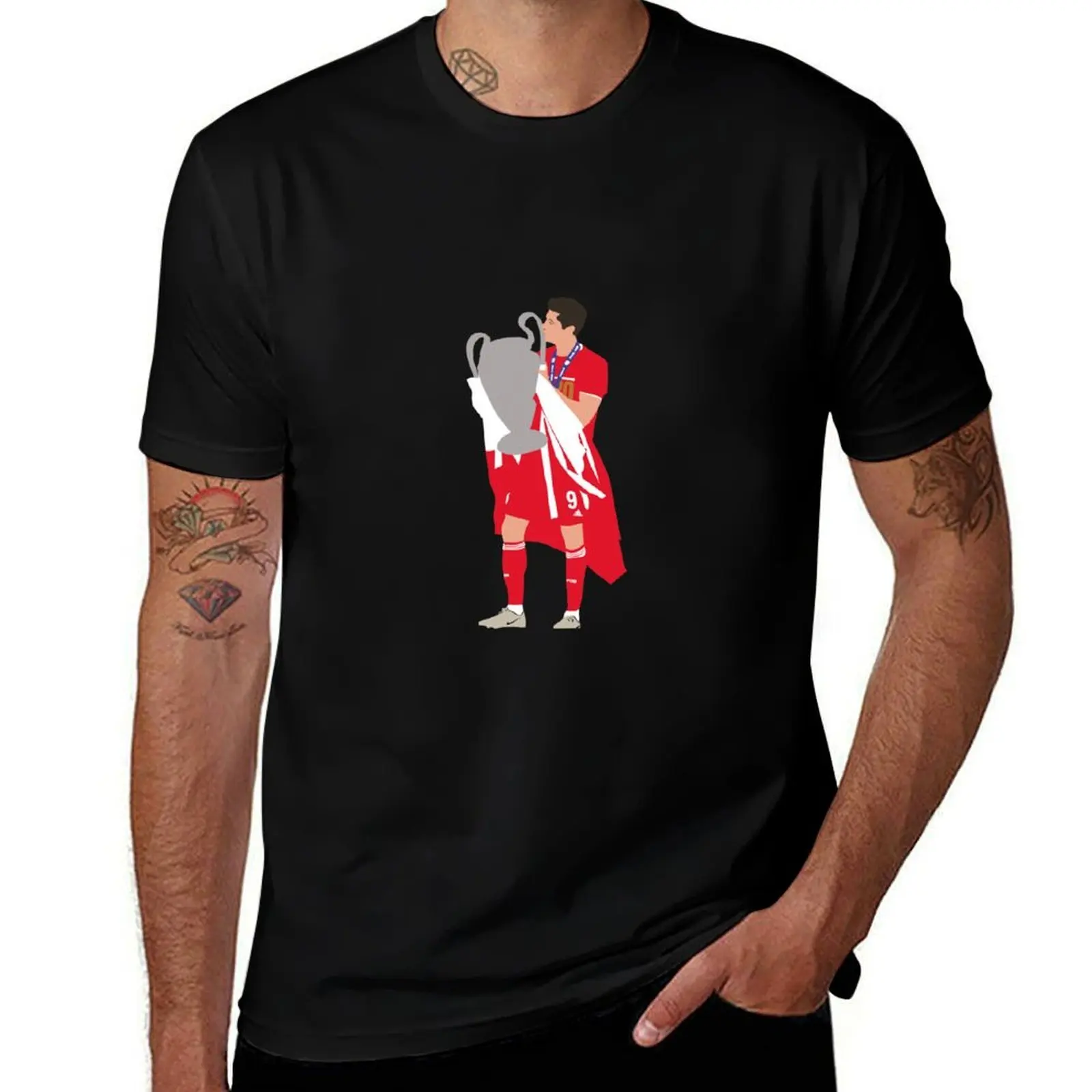 Camiseta Robert Lewandowski Fc Bayern de corte relajado, informal, de manga corta
