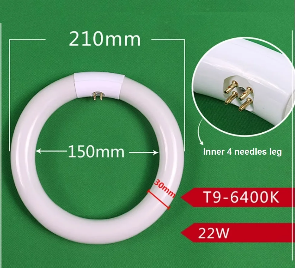 Imagem -05 - Led Lupa Ring Light Lupa de Tubo Fluorescente Cool Daylight Lamp Fonte de Brilho Hight 22w Inner150 mm Substituir Desktop