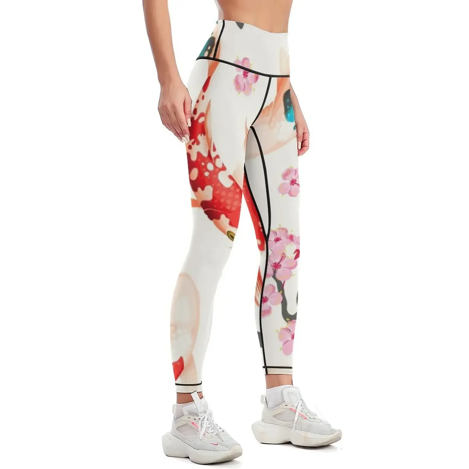 Koi Fish Leggings sports woman gym Women's pants Leginsy push up sport pants Womens Leggings