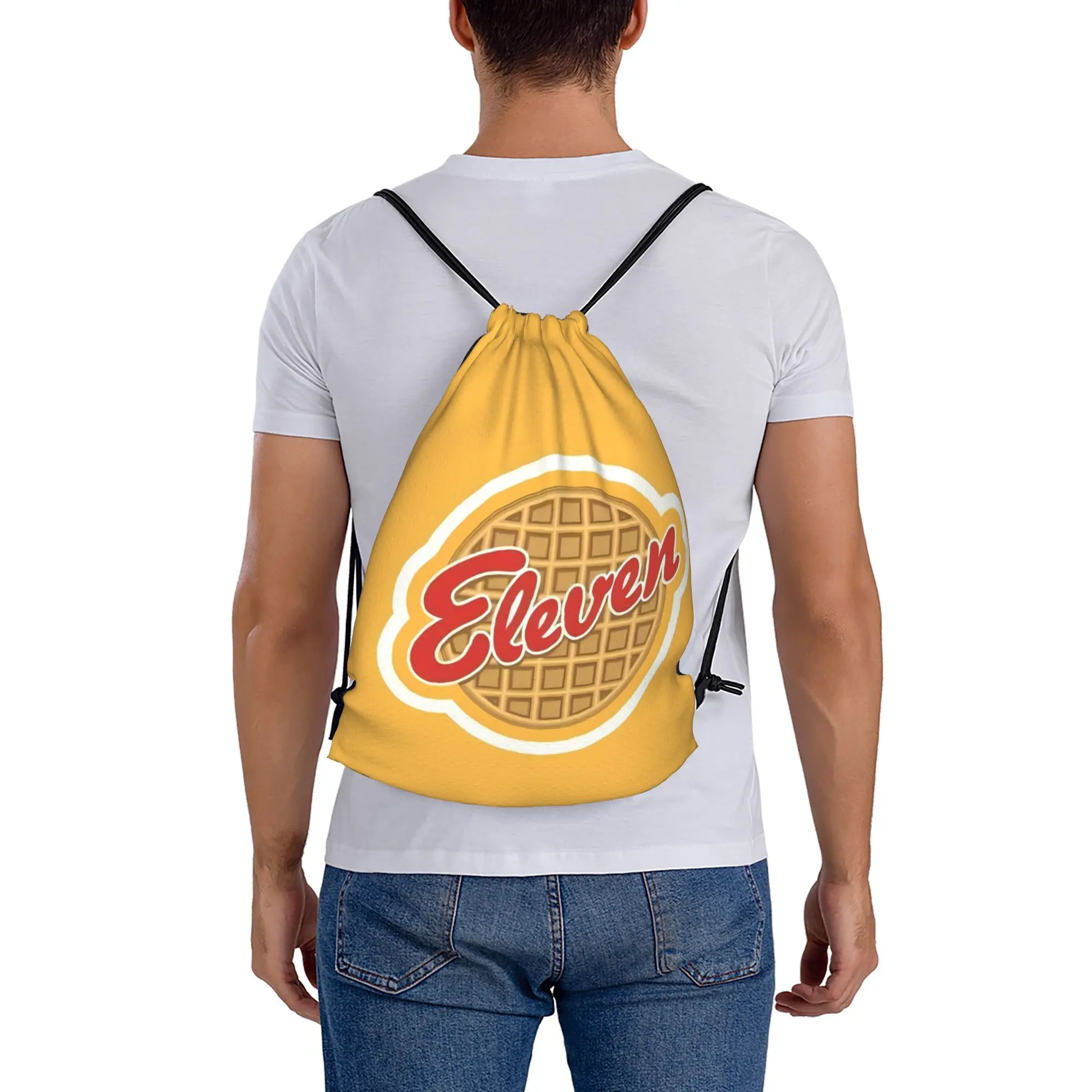 Eleven 11 Eggo 1 ST Multi-function Pocket Men Women Storage Backpack Teenager Travel Bag Print Drawstring Bags