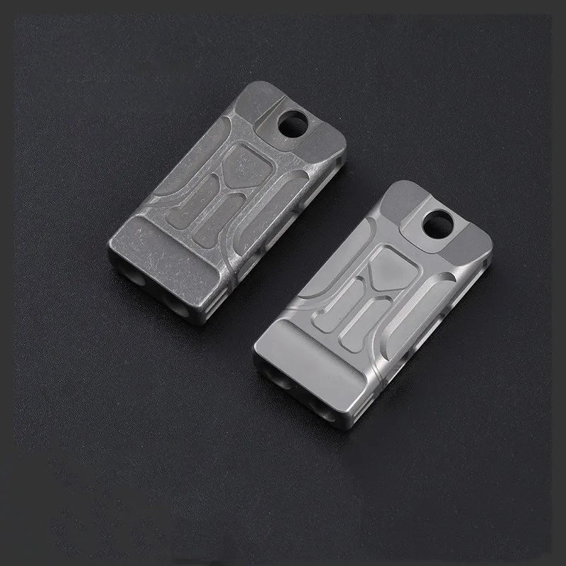 Titanium Alloy Double-Hole Whistle 120 Decibel Portable Outdoor Survival Whistle High Decibel Metal Whistle