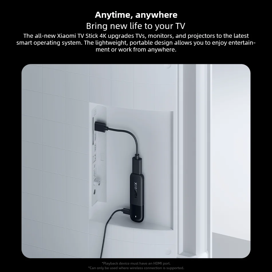 Xiaomi TV Stick 4K Generasi Kedua 2025 Versi Global Bluetooth 5.2 Google TV Smart HDR 2GB RAM 8GB ROM Mini TV Dongle Media Streaming